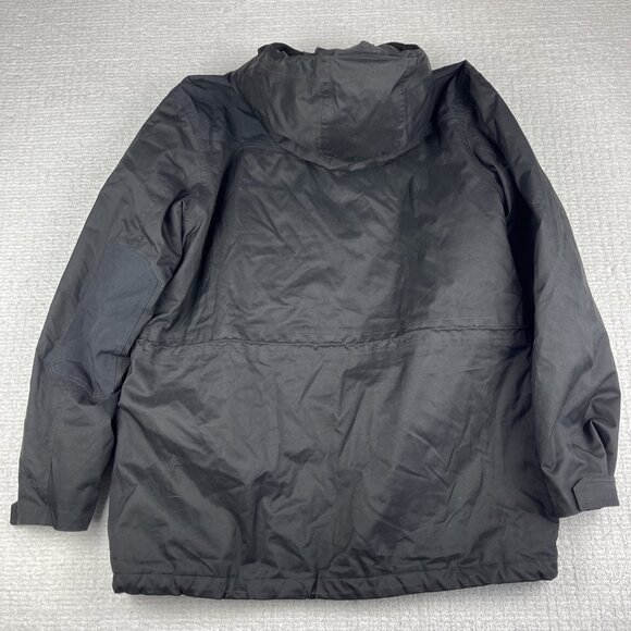 The North Face Men Sz L Hyvent heavyweight Coat Jacket Parka Black (Read) - Picture 16 of 16